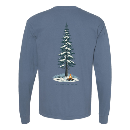 Michigan Outdoors Long Sleeve T-Shirt Back Print - Comfort Colors