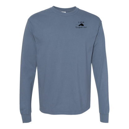 Lake Superior Long Sleeve T-Shirt Back Print - Comfort Colors
