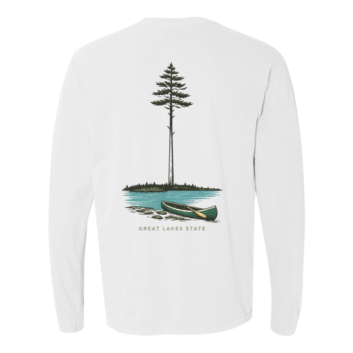 Great Lakes State Long Sleeve T-Shirt Back Print - Comfort Colors