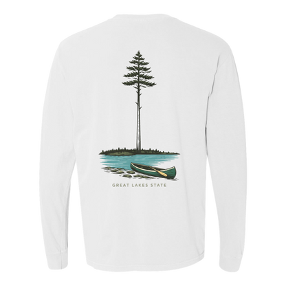 Great Lakes State Long Sleeve T-Shirt Back Print - Comfort Colors