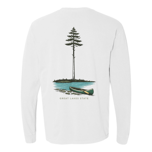 Great Lakes State Long Sleeve T-Shirt Back Print - Comfort Colors