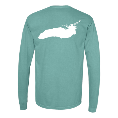 Lake Ontario Long Sleeve T-Shirt Back Print - Comfort Colors