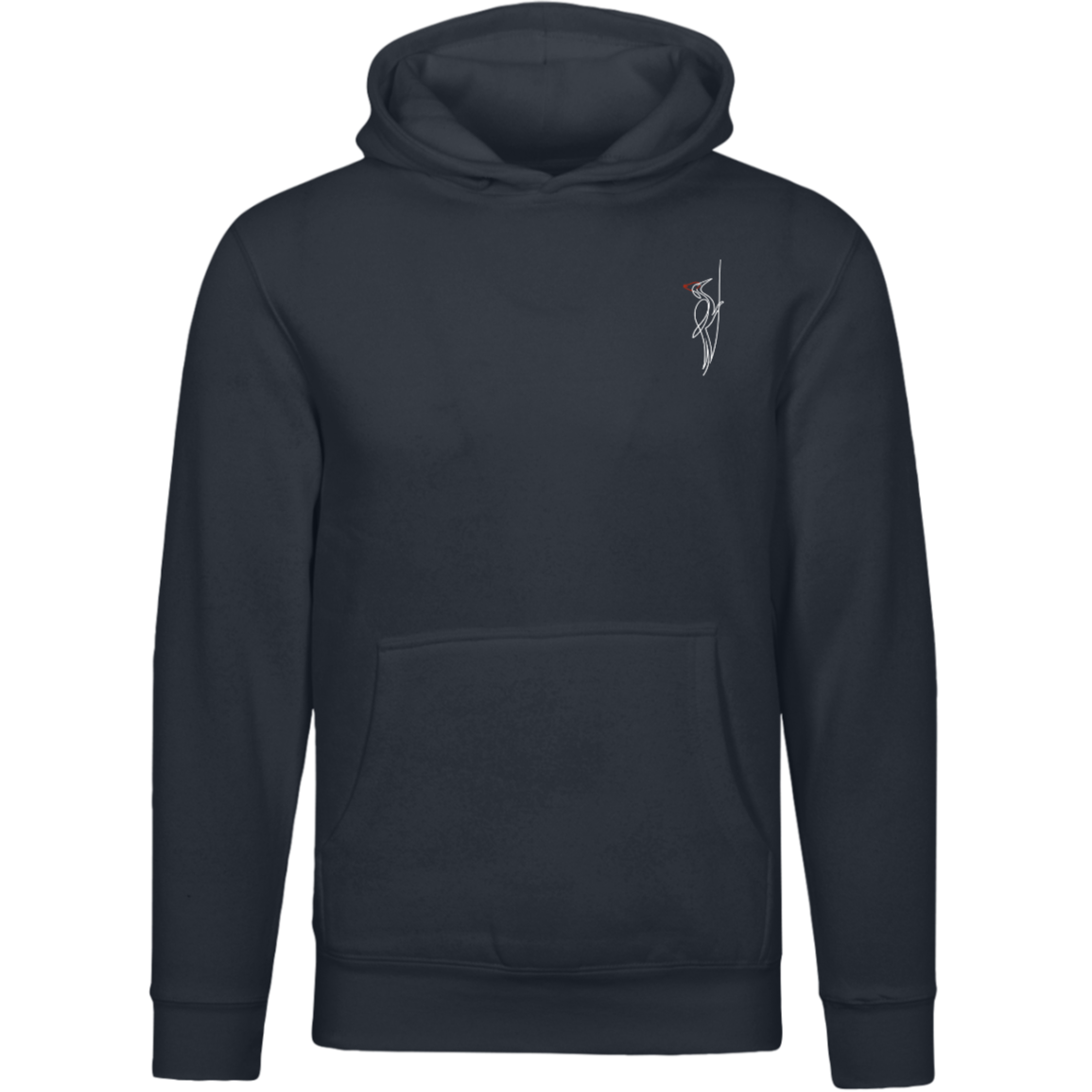 Pileated Woodpecker One-Line Hoodie Back Print