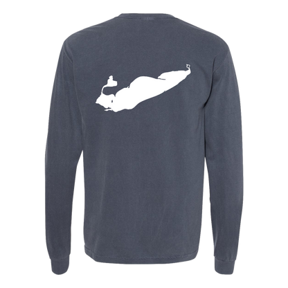 Lake Erie Long Sleeve T-Shirt Back Print - Comfort Colors