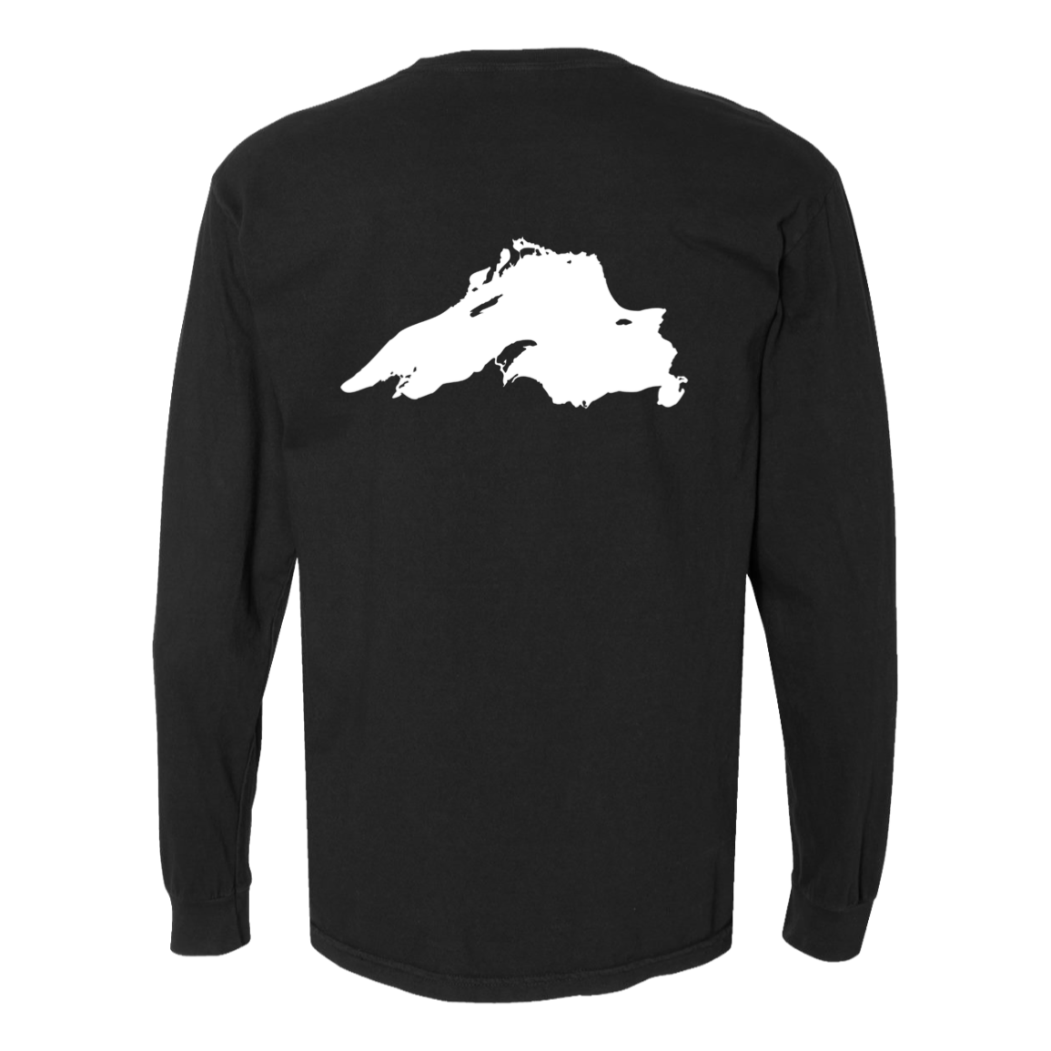 Lake Superior Long Sleeve T-Shirt Back Print - Comfort Colors