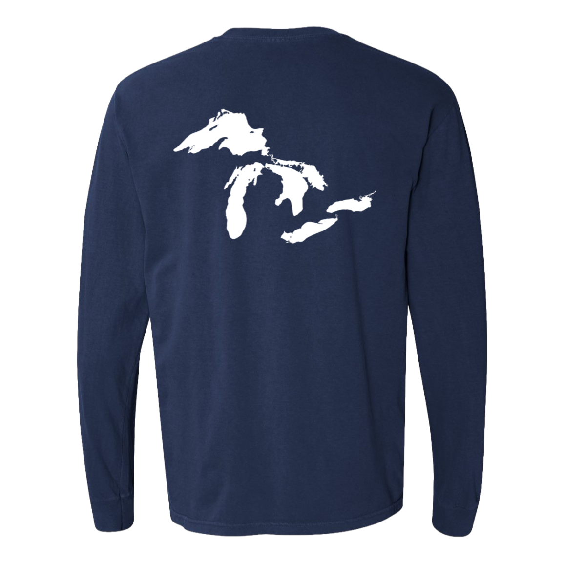 Great Lakes Long Sleeve T-Shirt Back Print - Comfort Colors