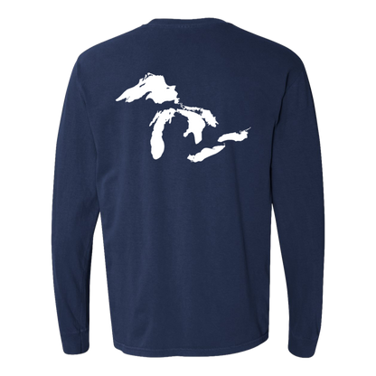 Great Lakes Long Sleeve T-Shirt Back Print - Comfort Colors
