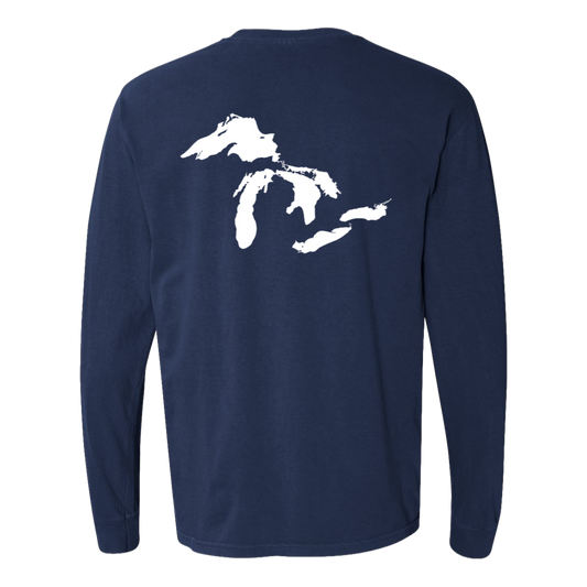Great Lakes Long Sleeve T-Shirt Back Print - Comfort Colors