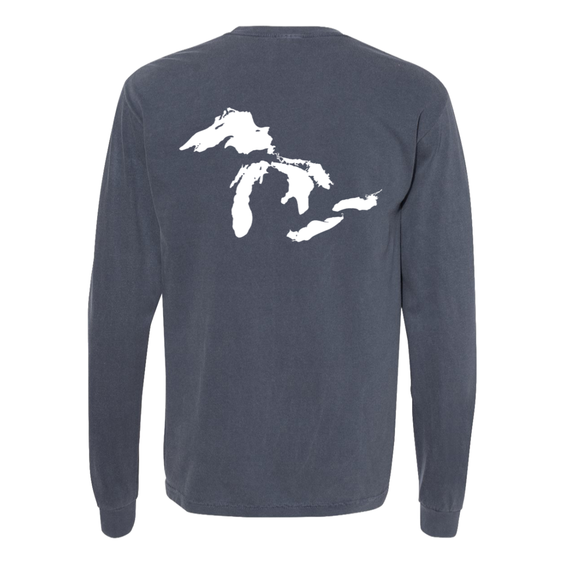 Great Lakes Long Sleeve T-Shirt Back Print - Comfort Colors