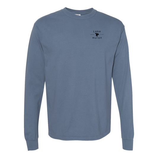 Lake Huron Long Sleeve T-Shirt Back Print - Comfort Colors