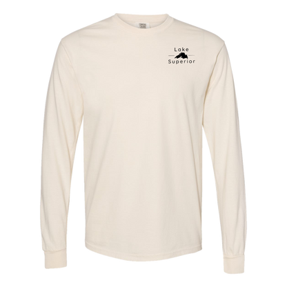 Lake Superior Long Sleeve T-Shirt Back Print - Comfort Colors