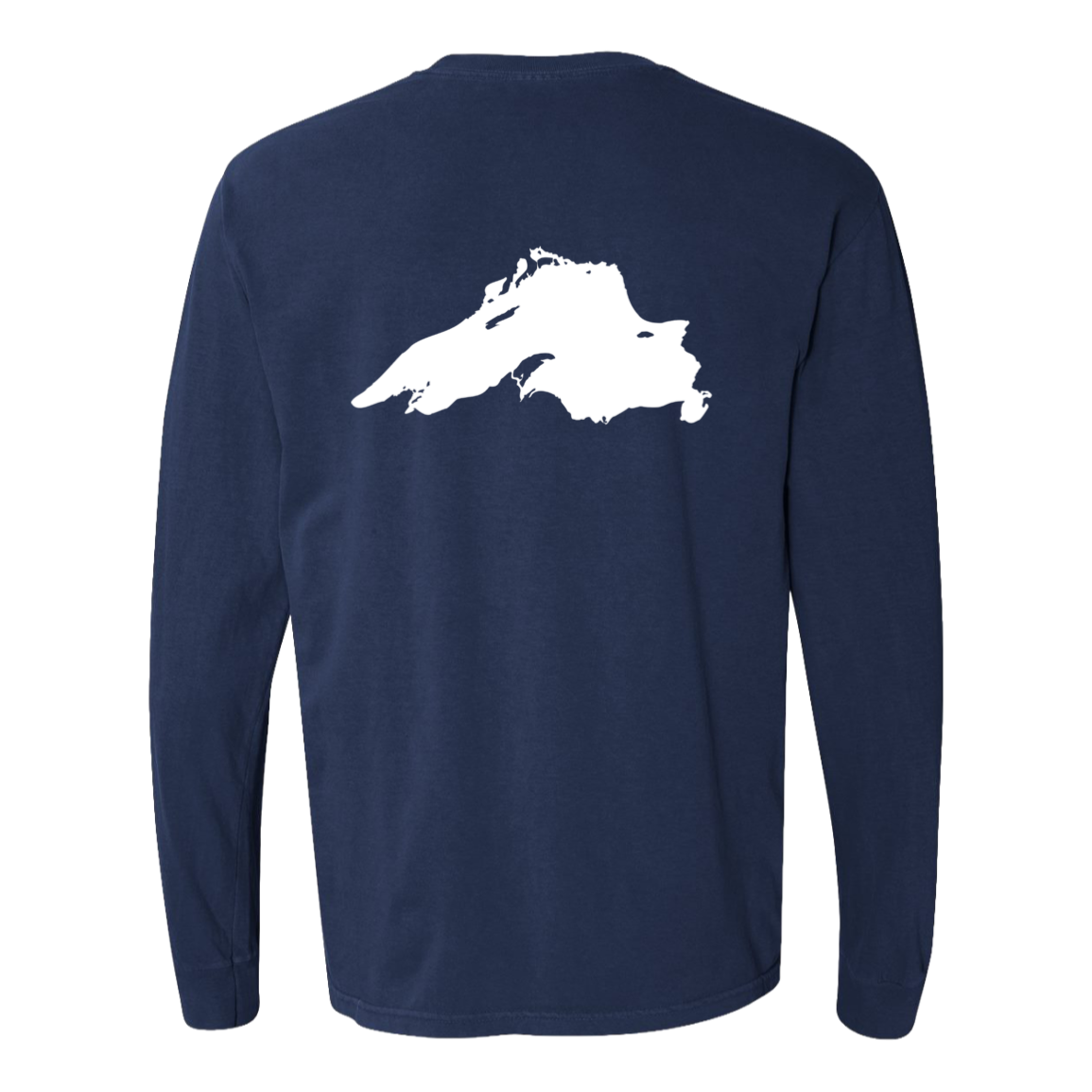 Lake Superior Long Sleeve T-Shirt Back Print - Comfort Colors