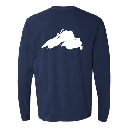 Lake Superior Long Sleeve T-Shirt Back Print - Comfort Colors