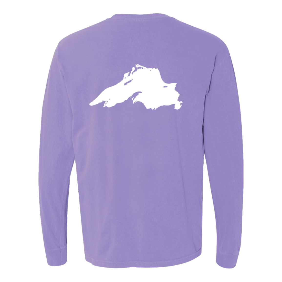 Lake Superior Long Sleeve T-Shirt Back Print - Comfort Colors