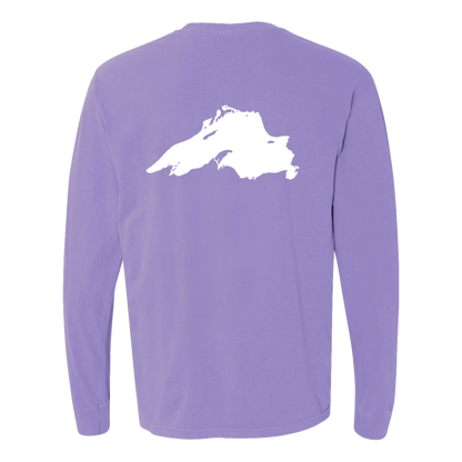 Lake Superior Long Sleeve T-Shirt Back Print - Comfort Colors