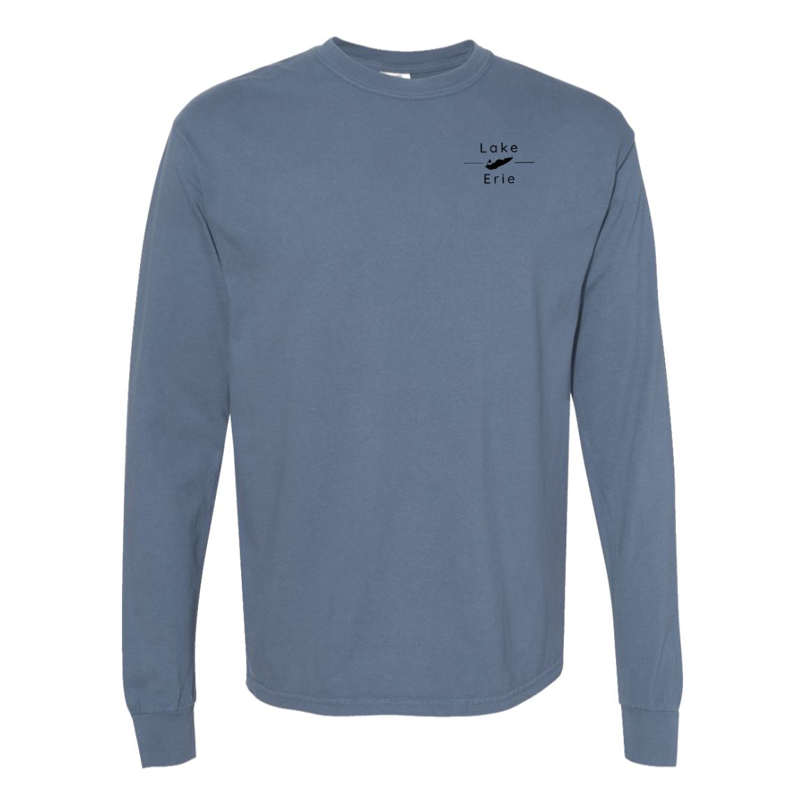 Lake Erie Long Sleeve T-Shirt Back Print - Comfort Colors