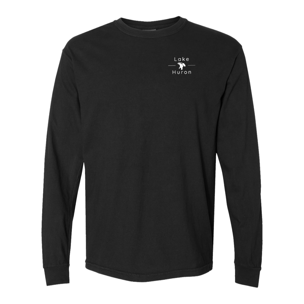 Lake Huron Long Sleeve T-Shirt Back Print - Comfort Colors