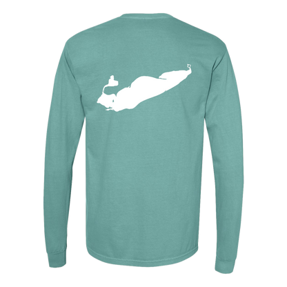 Lake Erie Long Sleeve T-Shirt Back Print - Comfort Colors