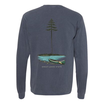 Great Lakes State Long Sleeve T-Shirt Back Print - Comfort Colors
