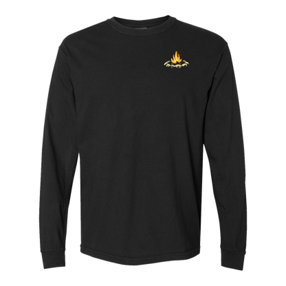 Upper Peninsula Campfire Long Sleeve T-Shirt Back Print - Comfort Colors