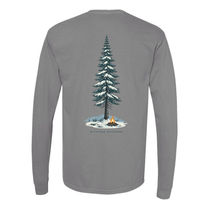 Michigan Outdoors Long Sleeve T-Shirt Back Print - Comfort Colors