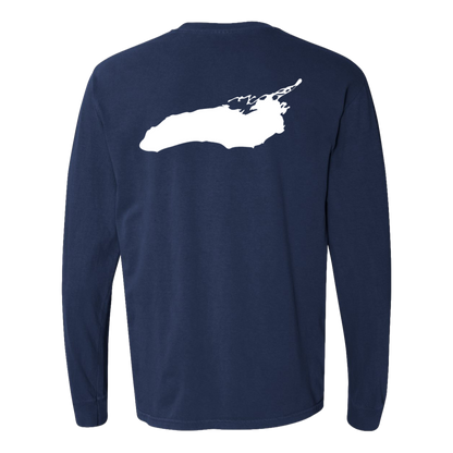 Lake Ontario Long Sleeve T-Shirt Back Print - Comfort Colors