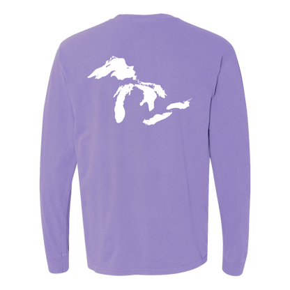 Great Lakes Long Sleeve T-Shirt Back Print - Comfort Colors