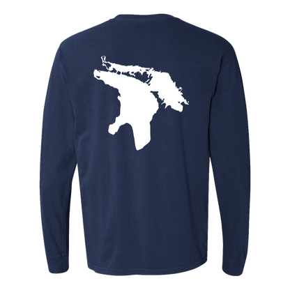 Lake Huron Long Sleeve T-Shirt Back Print - Comfort Colors
