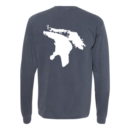 Lake Huron Long Sleeve T-Shirt Back Print - Comfort Colors