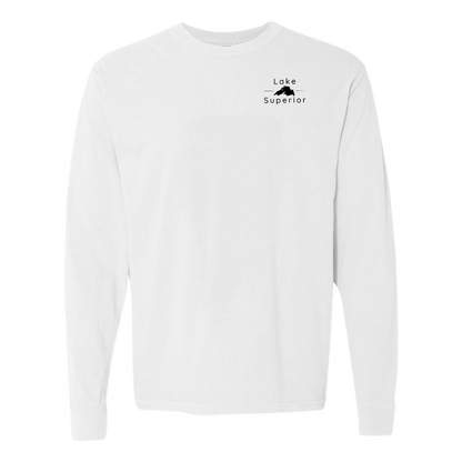 Lake Superior Long Sleeve T-Shirt Back Print - Comfort Colors