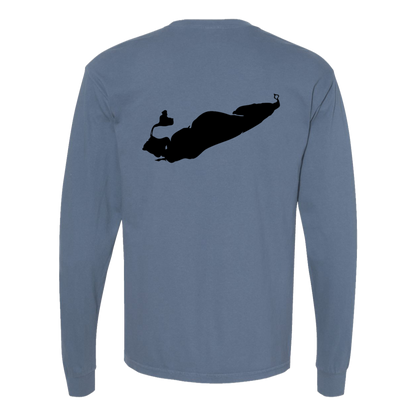 Lake Erie Long Sleeve T-Shirt Back Print - Comfort Colors