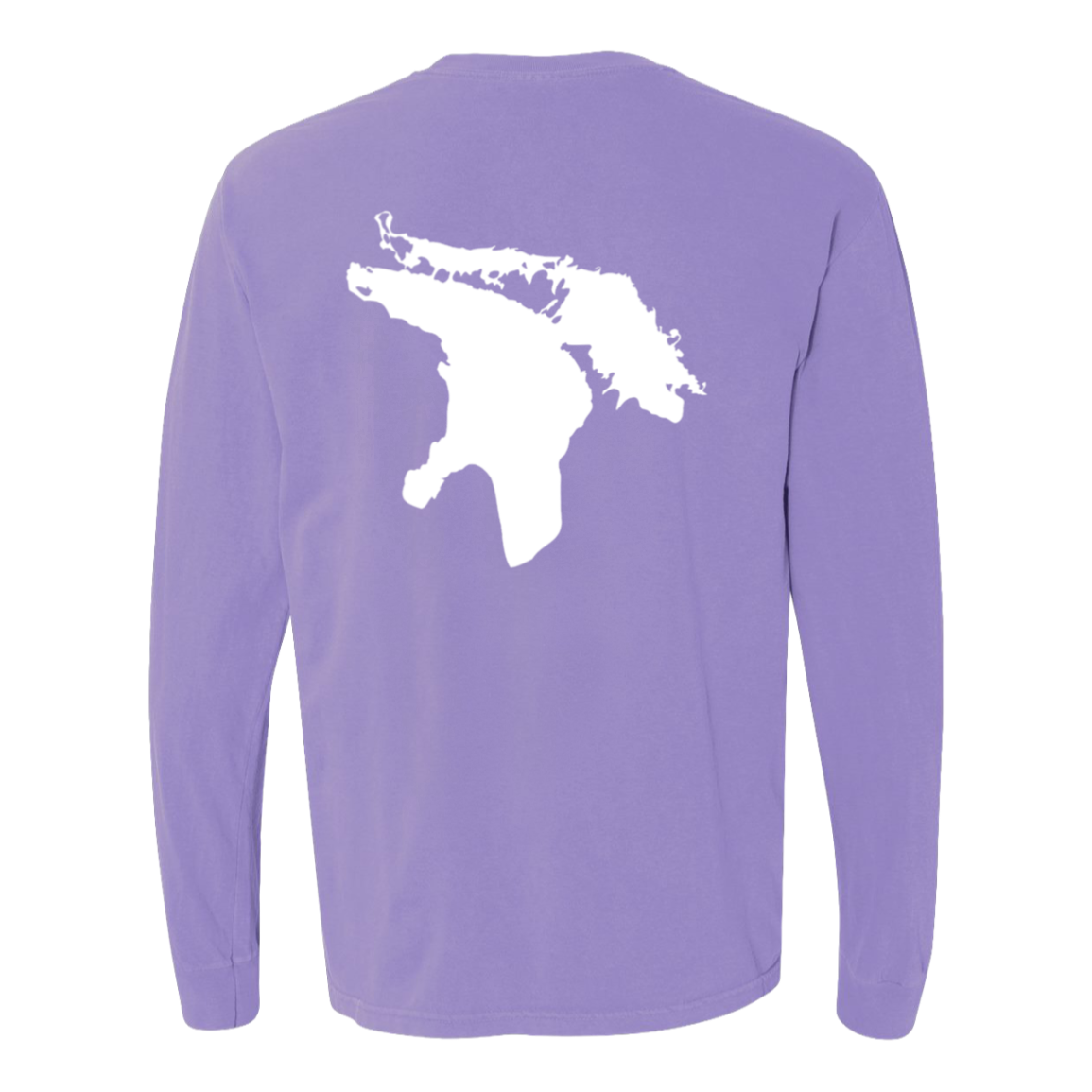 Lake Huron Long Sleeve T-Shirt Back Print - Comfort Colors