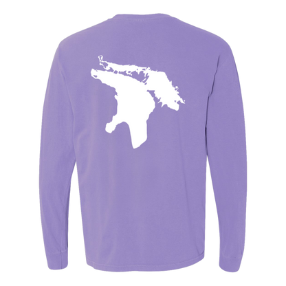 Lake Huron Long Sleeve T-Shirt Back Print - Comfort Colors