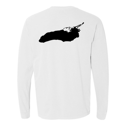 Lake Ontario Long Sleeve T-Shirt Back Print - Comfort Colors