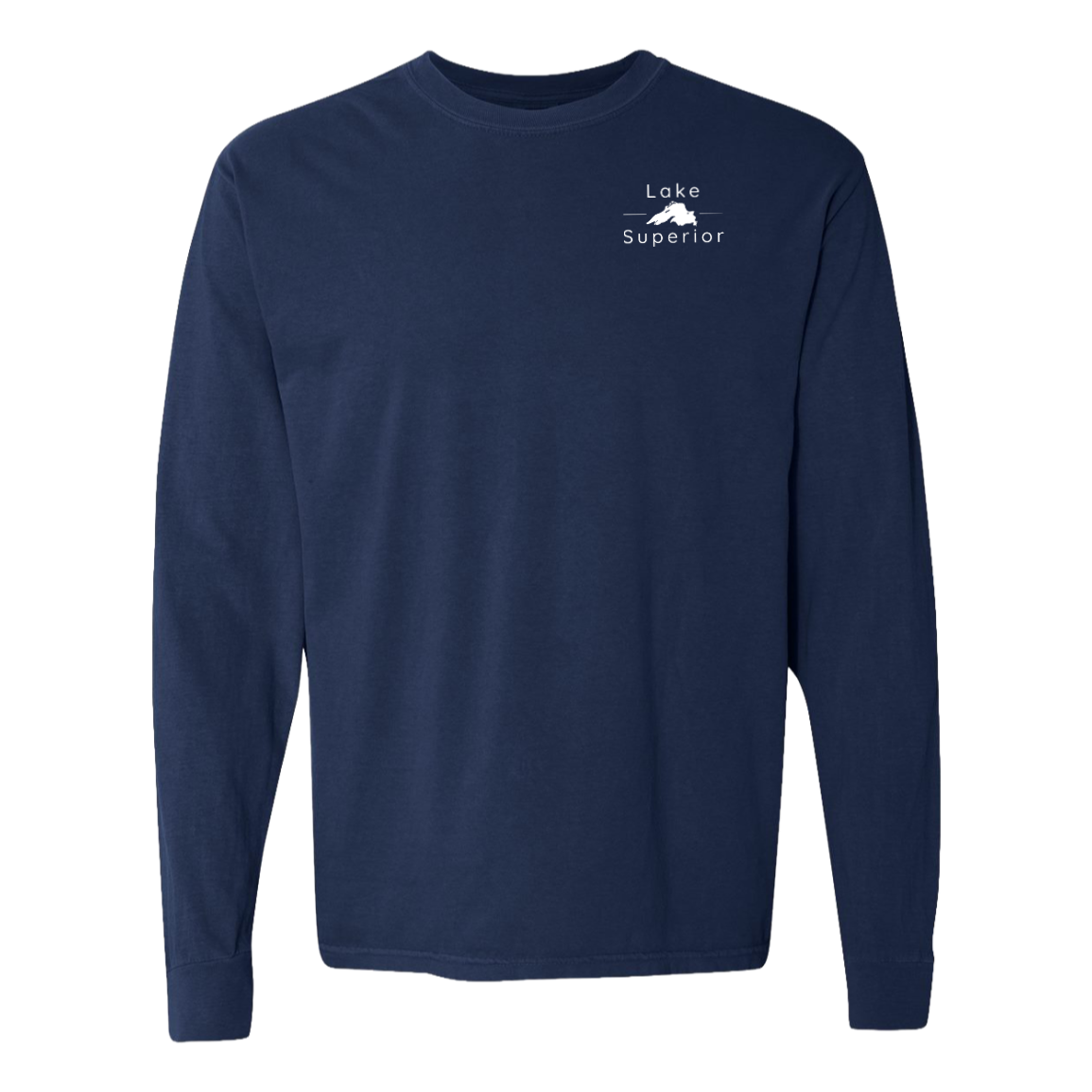 Lake Superior Long Sleeve T-Shirt Back Print - Comfort Colors