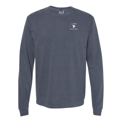 Lake Huron Long Sleeve T-Shirt Back Print - Comfort Colors