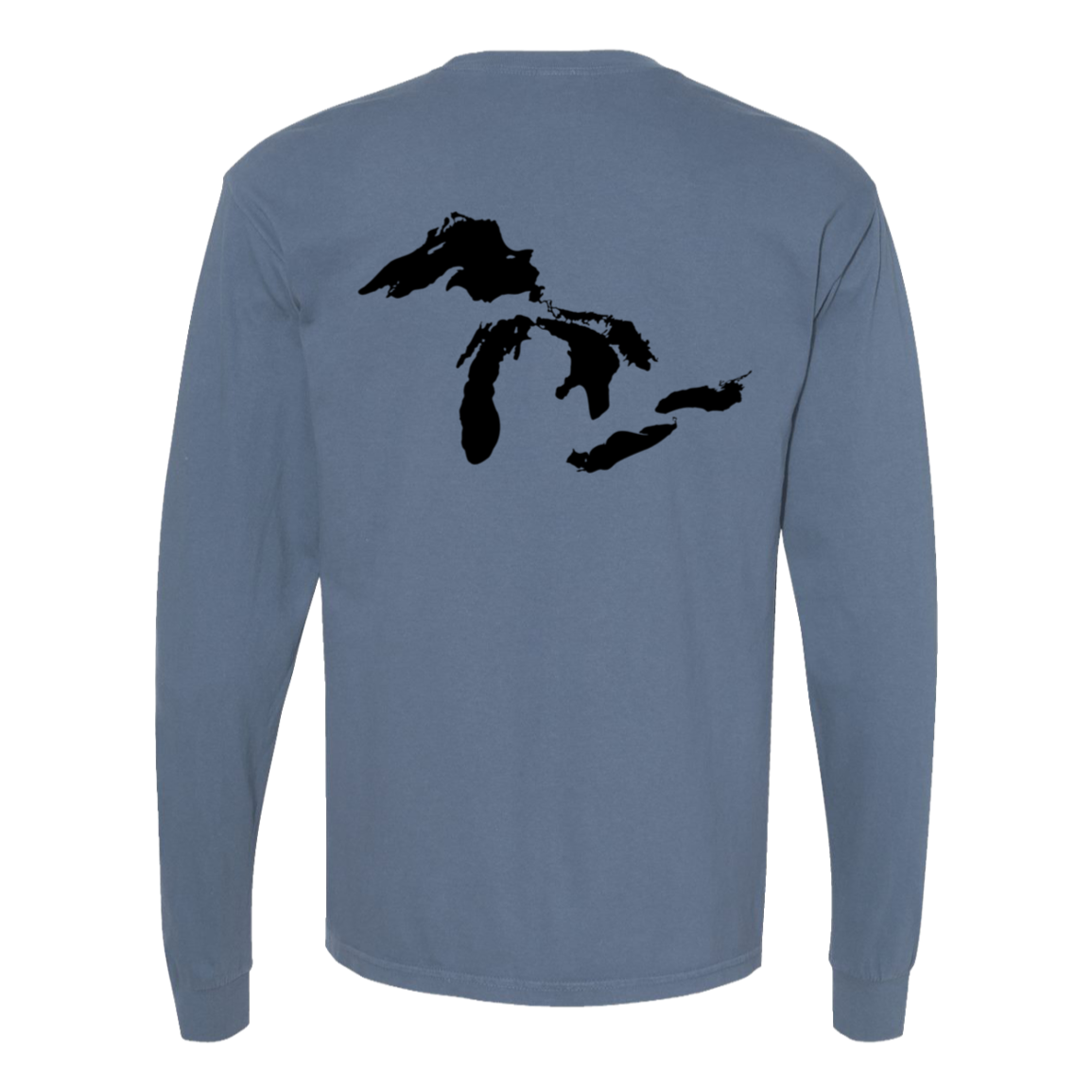 Great Lakes Long Sleeve T-Shirt Back Print - Comfort Colors