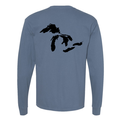 Great Lakes Long Sleeve T-Shirt Back Print - Comfort Colors