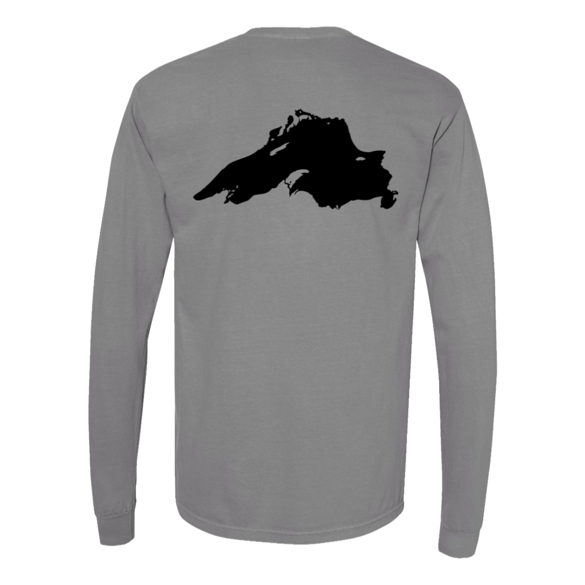 Lake Superior Long Sleeve T-Shirt Back Print - Comfort Colors