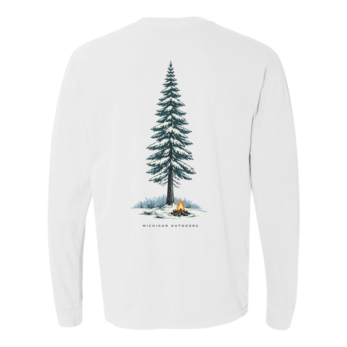 Michigan Outdoors Long Sleeve T-Shirt Back Print - Comfort Colors