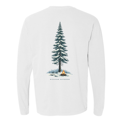 Michigan Outdoors Long Sleeve T-Shirt Back Print - Comfort Colors