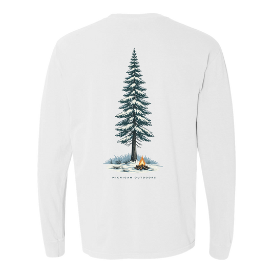 Michigan Outdoors Long Sleeve T-Shirt Back Print - Comfort Colors