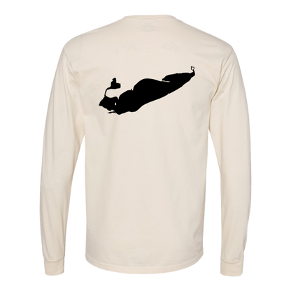 Lake Erie Long Sleeve T-Shirt Back Print - Comfort Colors