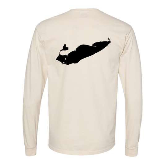 Lake Erie Long Sleeve T-Shirt Back Print - Comfort Colors