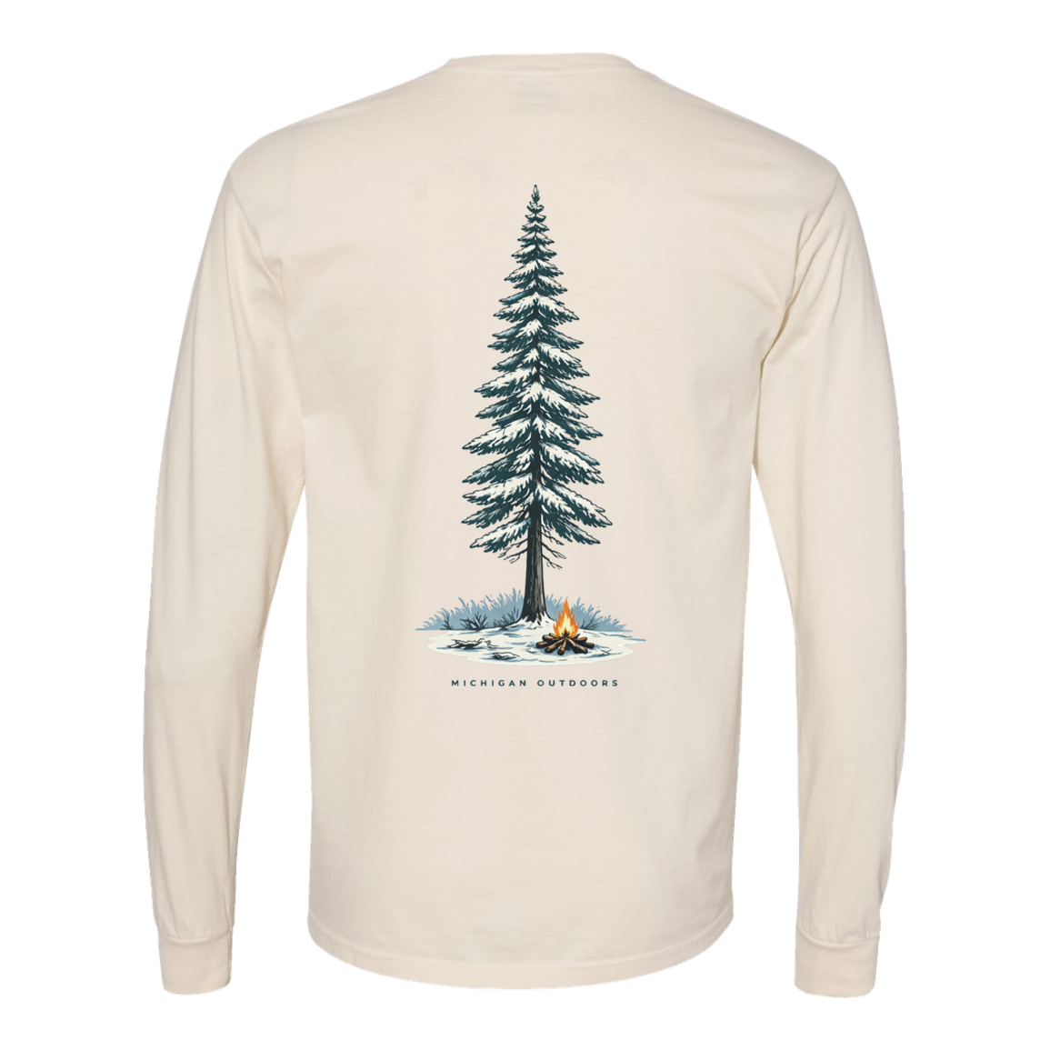Michigan Outdoors Long Sleeve T-Shirt Back Print - Comfort Colors