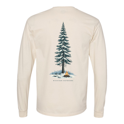 Michigan Outdoors Long Sleeve T-Shirt Back Print - Comfort Colors