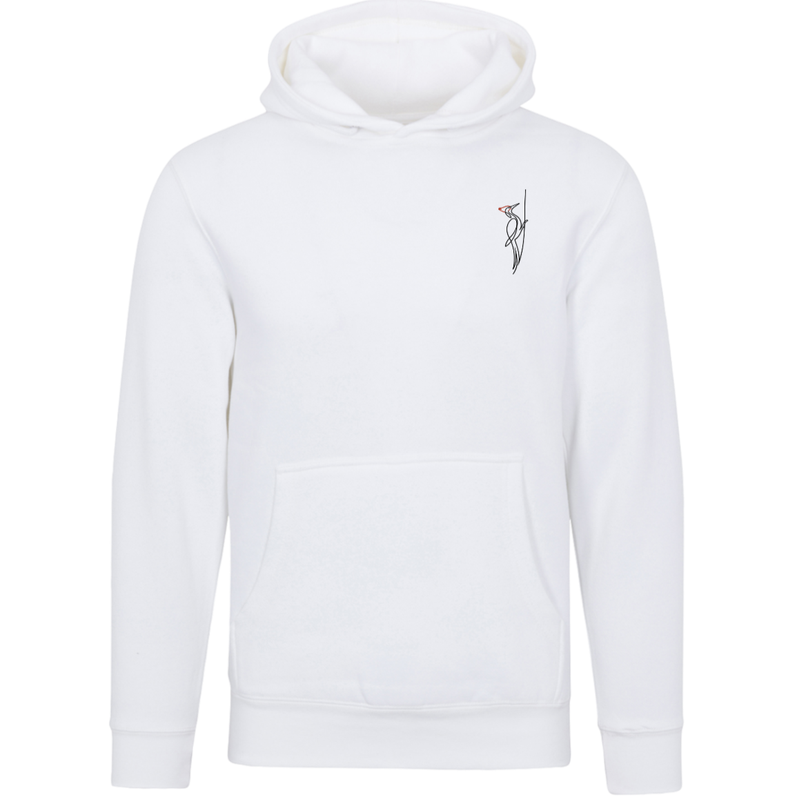 Pileated Woodpecker One-Line Hoodie Back Print
