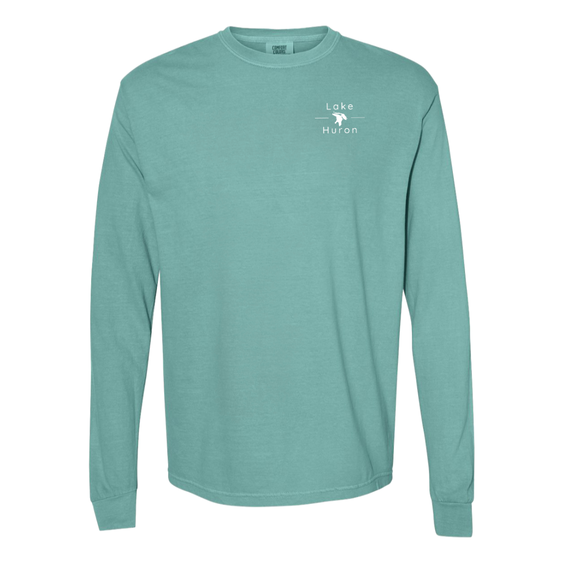 Lake Huron Long Sleeve T-Shirt Back Print - Comfort Colors