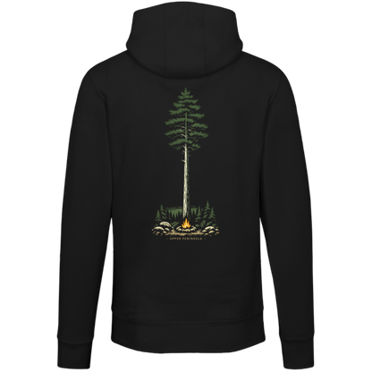 Upper Peninsula Campfire Hoodie Back Print