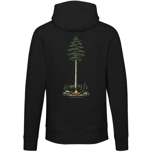 Upper Peninsula Campfire Hoodie Back Print